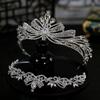 European Style New Bow Zircon Wedding Dress Bride Wedding Crown Tiara Crown Tiara Hair Accessories