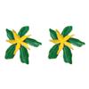 Bohemian Spring Floral Earrings: Exaggerated Alloy Oil Drop Design for Women in European and American Style.