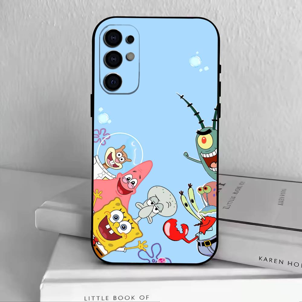 

S-SpongeBob Baby Phone Case Black Silicone Soft For Samsung S25,S24,S21,S22,S23,S30,Ultra,S20,Plus,Fe,Lite Samsung S22ULTRA5G