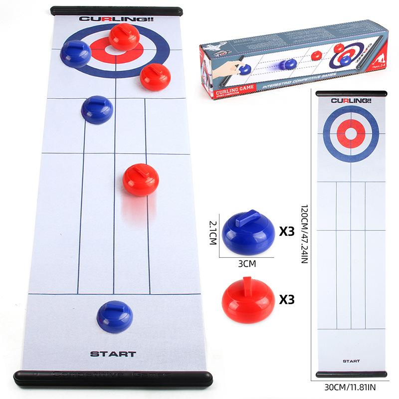 Children Interactive Social Curling Soccer Board Games Bowling Table Games Mat Family Friend Party Fun Indoor Game Toys For Kids