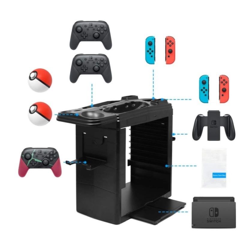 Switch Joy Con Handle Seat Charging Disc Card Box Storage Rack Handle Sprite Ball Charging Base NS Disc Rack