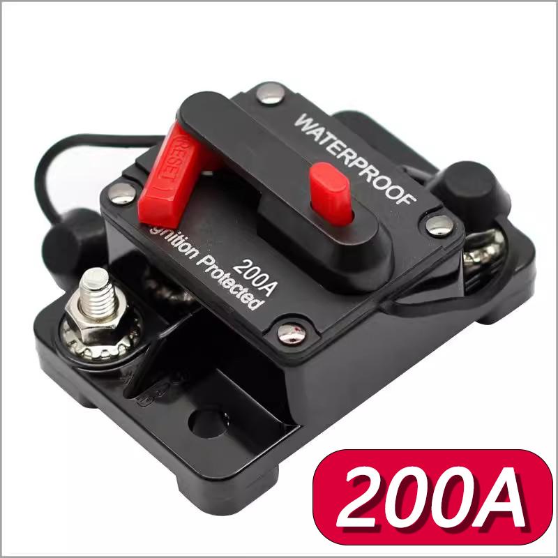 Circuit Breaker 20A To 300A Reset for Car Audio System Waterproof Marine Circuit Breaker Reset Fuse 12V-48V DC 40A 60A Circuit Breaker 6