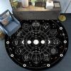 1pc Mystical Moon Phases and Zodiac Constellations Round Rug - Soft Polyester Non-Slip Floor Mat for Living Room, Bedroom