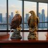 Garden Resin Eagle Statue, Outdoor Standing Eagle Sculpture, Yard Lawn Eagle Ornament, Housewarming Gift for Friends Family