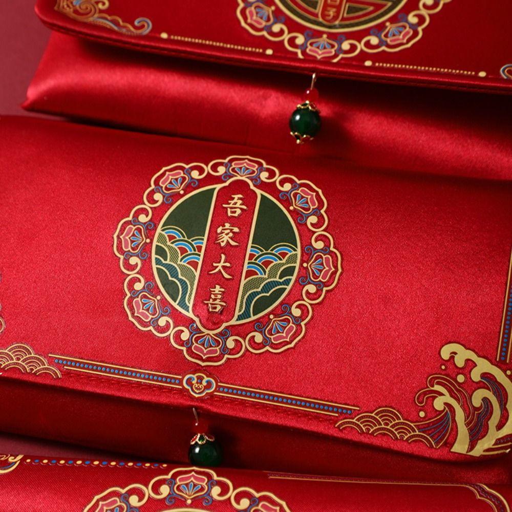 Embroidery Brocade Red Envelope Satin New Year Red Envelope Wedding Red Pockets  Engagement