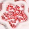 Rainbow Resin Striped Beads for DIY Bracelets & Phone Chains