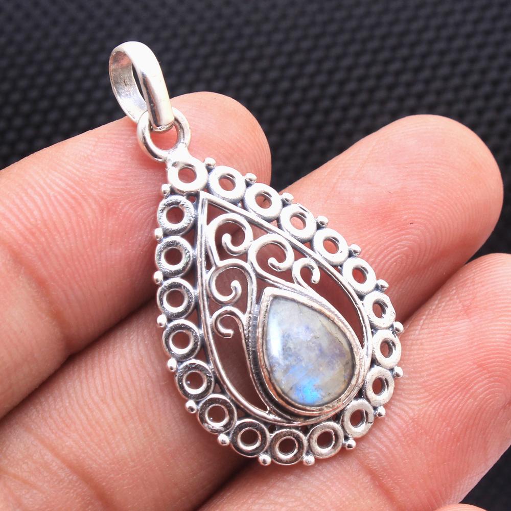 925 Sterling Silver Pendant, Reiki Pendant, Gemstone Jewelry, Handmade Pendant, Filigree Pendant, Silver Jewelry, Crystal Healing Pendant