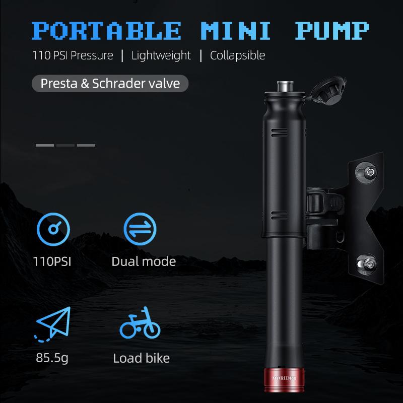Bicycle Pump Portable Mini Bicycle Pump Cycling Hand Air Pump Ball Tire Inflator Schrader Presta Valve MTB Road Bike Accessories