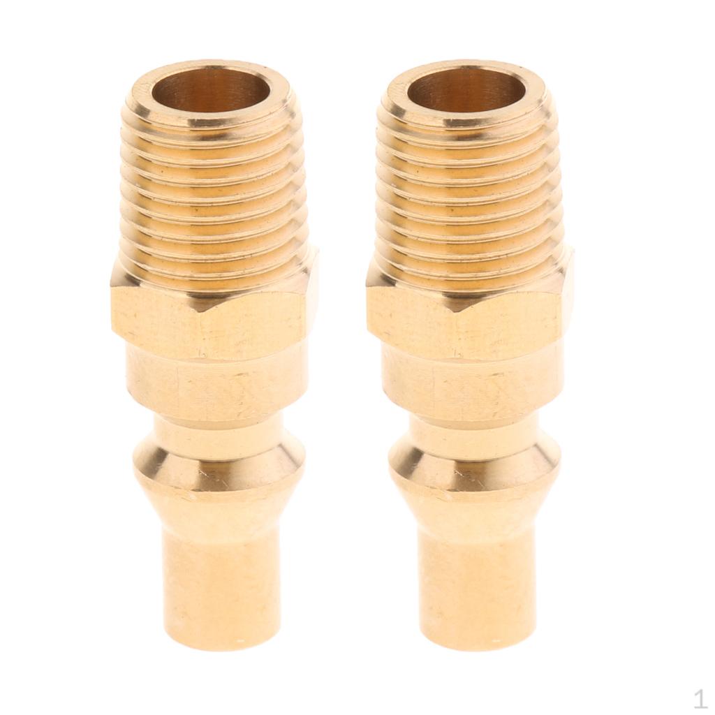 2pcs 1/4inch Gas Quick Connector Adapter Heavy Duty