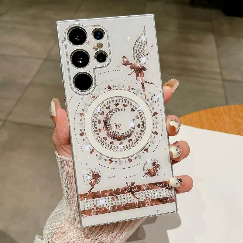 

Luxury Magnetic Wireless Charge phone Case for For Samsung Galaxy S22 S23 S24 Ultra Plus Magsafe Shockproof Bumper Cover for woman for Galaxy S22(6.1 )