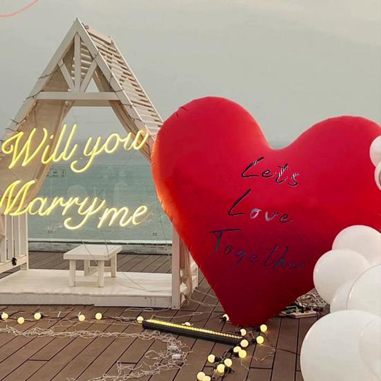 Balónek ve tvaru srdce Valentýnská narozeninová párty Výročí zásnuby Svatební výzdoba Pojďme se spolu milovat Všechno nejlepší k narozeninám Tisk balónu Foto rekvizita