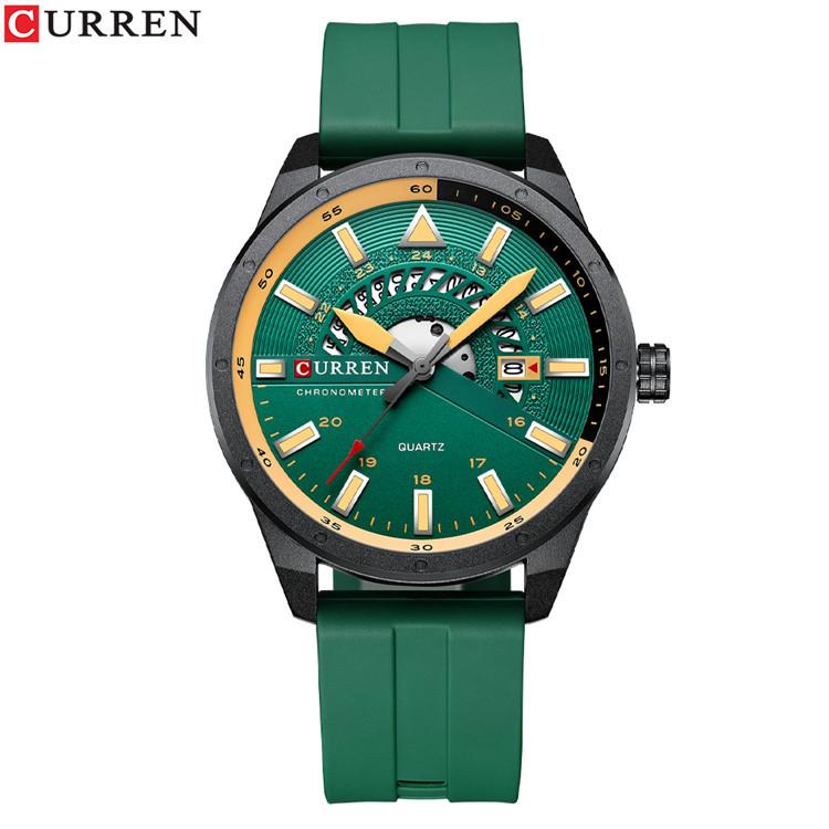 CURREN New Men's Sports Watch Calendar of The Week Shows A Leather Men's Watch