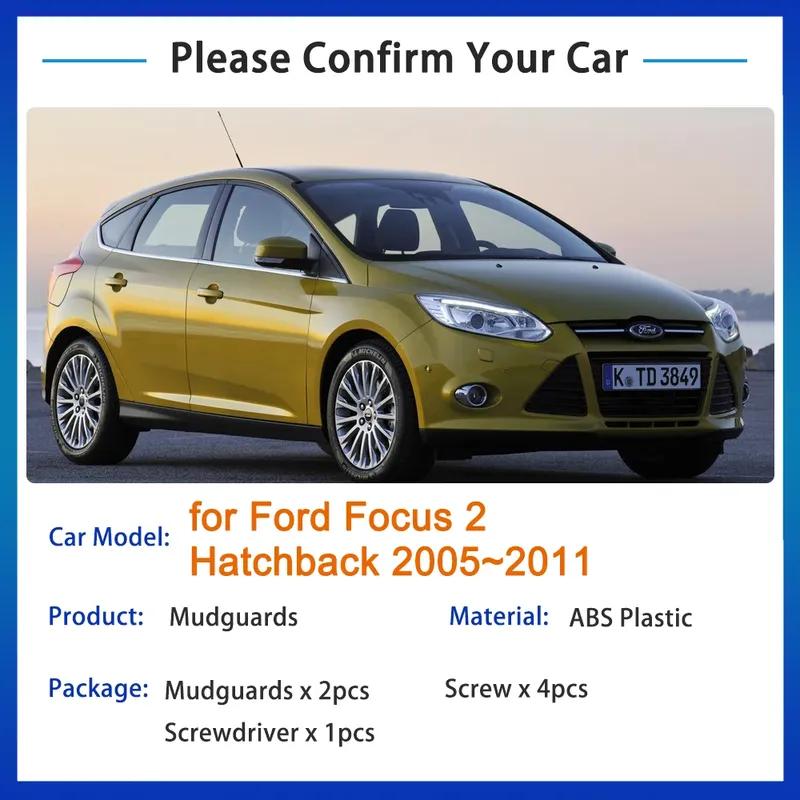 Parafanghi Auto Per Ford Focus 2 II Hatchback MK2 MK2.5 2005~2011 Protezione Paraspruzzi Auto Parafango Anteriore Posteriore Accessori Auto Paraspruzzi