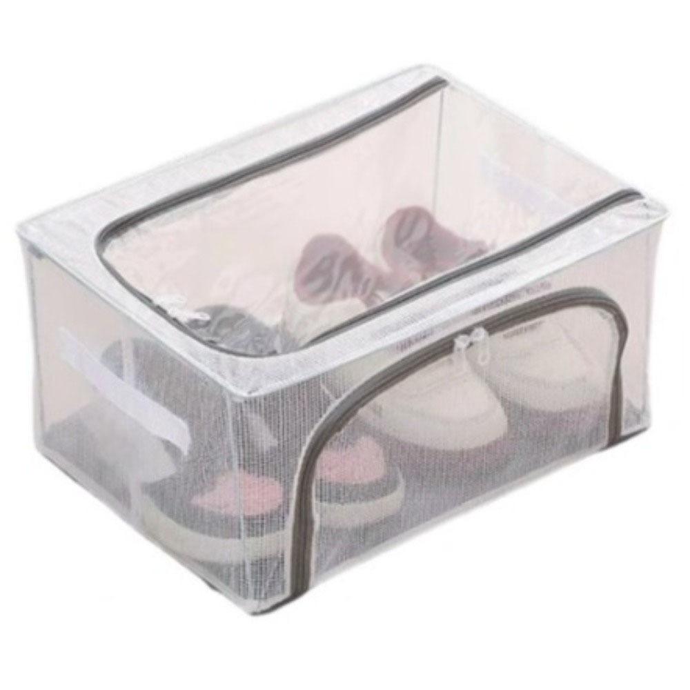 Kostenlose Installation Faltbare Schuhaufbewahrungsbox Großes Fassungsvermögen Transparenter Schuhständer Unterbett-Aufbewahrungsschale Schuhschrank Zimmer