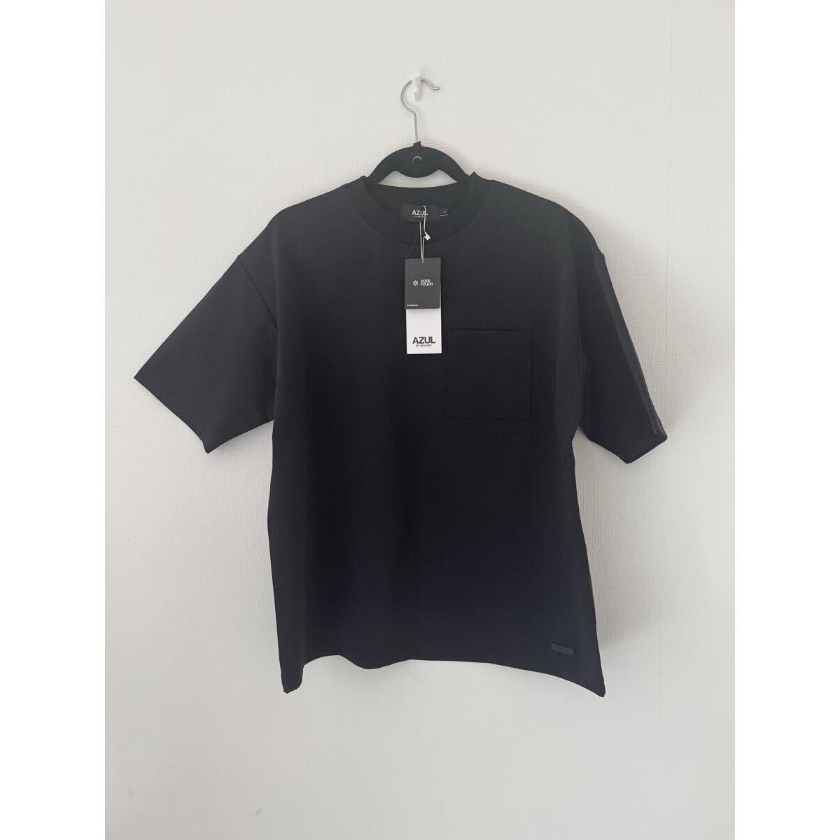 [New] AZUL by MOUSSY black pocket T-shirt F size AZUL short sleeve, regular price 4,490 yen, thick, cool to the touch