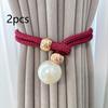 2pcs Polyester Hanging Ball Tiebacks Tassel Fixings Rope Curtain Fasteners  For Home, Bedroom