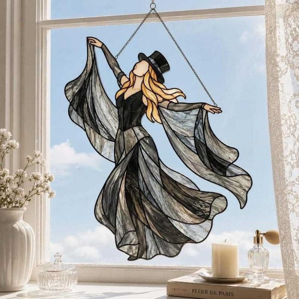 Acrylic Window Pendant Home Decor Hanging Suncatcher Vintage Wind Spinner  Garden