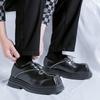 Men Luxury Fashion Original Leather Shoes Square Toe Platform Shoe Punk Hip Hop Dress Black Stylish  Designer Footwear Mans