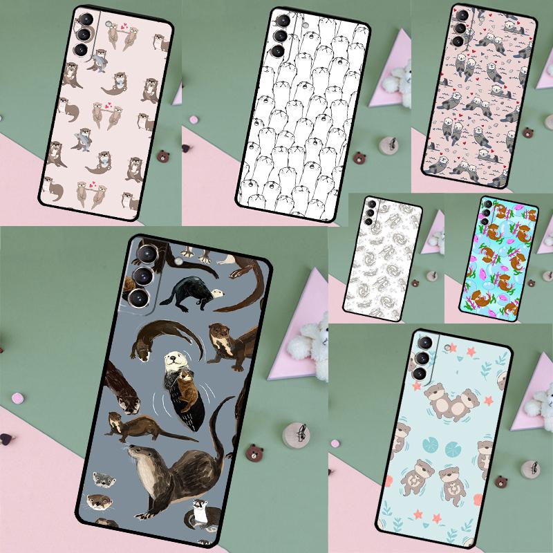 Sea Otter Pattern Case For Samsung Galaxy S26 Ultra S25 S23 S22 S21 S24 Ultra S10 S20 Plus S25 FE Phone Cover