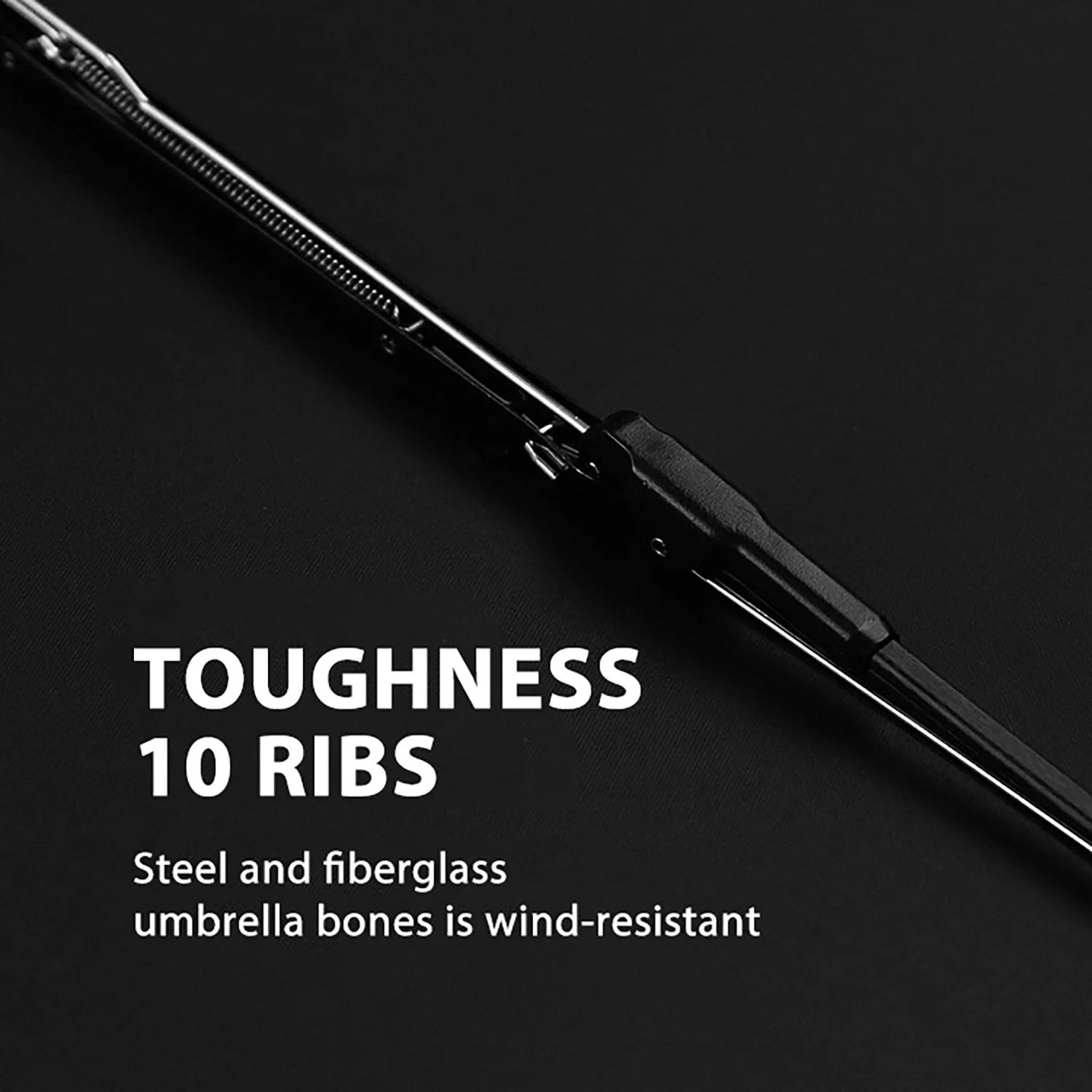 Автоматический зонт для мужчин 10 спиц ветрозащитный большой дождевик деловой стиль — фото 4
