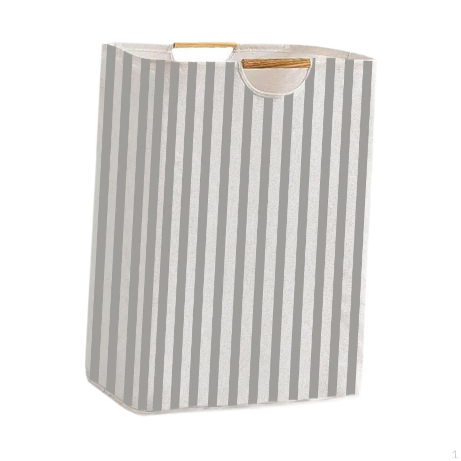 Корзина для белья с бамбуковой ручкой для использования дома и в гостиницах Striped 1209₽