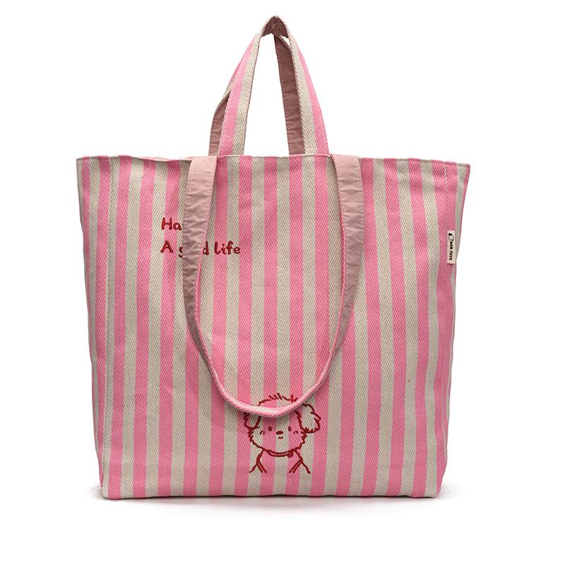 Casual Canvas Bag Korean Lazy Style Handbag 2025 New Large-capacity Tote Bag Fashionable Double-sided Shoulder Bag