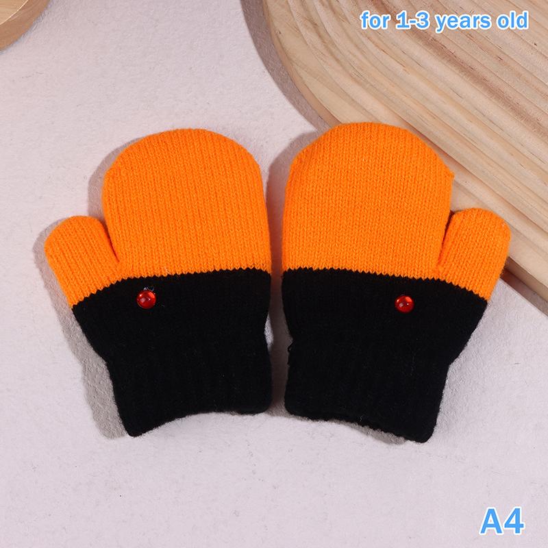 1Pair Cute Funny Goose Knitted Gloves For Women Winter Fleece-Lined Thickened Double-Layer Warm Coldproof Gloves