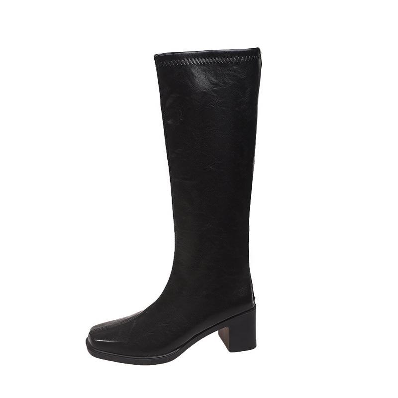 

Boots Women s thick heel high heel boots Women s new summer knight boots Skinny high-end boots 41 чёрный