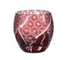 Kiriko Chrysanthemum Pattern and Glasses, (Red Blue)