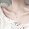 Turkish Devil'S Eye Necklace Simple Full Diamond Round Blue Eyes Zircon Clavicle Chain Female