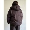 Women Loose Drawstring Striped Warm Thick Hooded Winter Puffer Coat