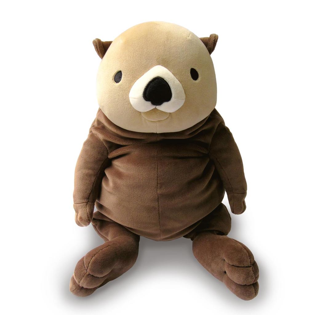 Morisaka Global Mochi Rakko Large 22 X 22 X 30cm Sea Otter Plush Soft To the Cute Mochi Toy, Aquarium, Relaxing, Touch, Animal, Series, MORK-0350
