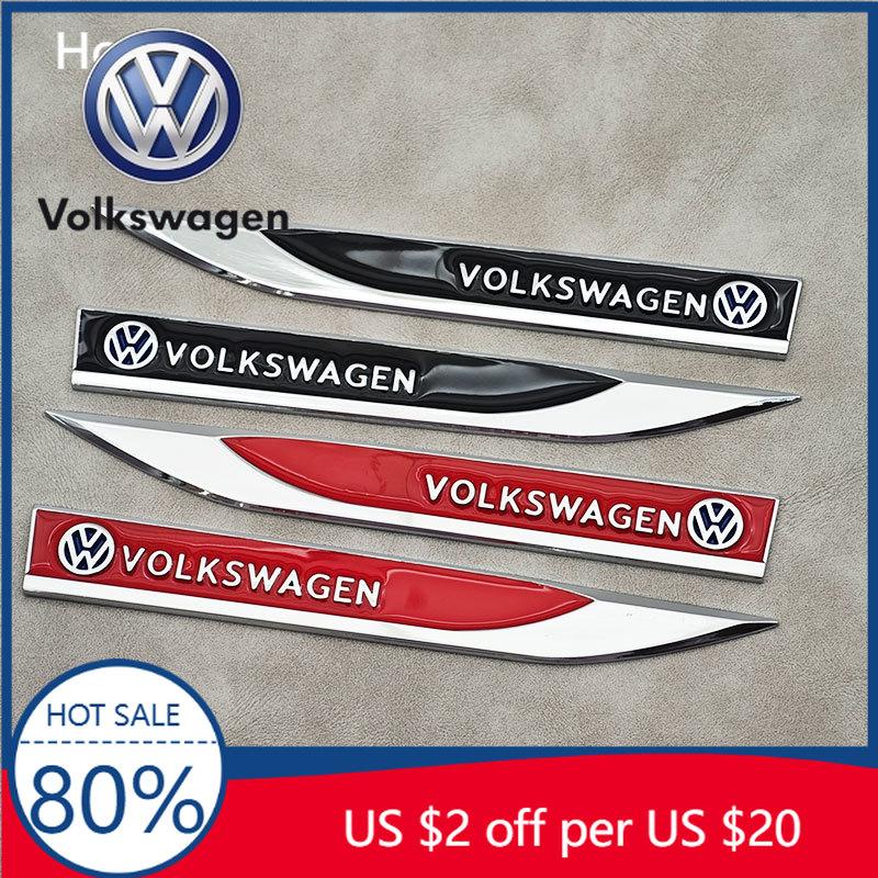 Für VW Volkswagen Jetta MK5 Golf 2 Stück Logo Volkswagen Plakette Auto Kotflügel Seitenemblem Aufkleber Für VW GTI Polo Golf MK8 Touareg Pas