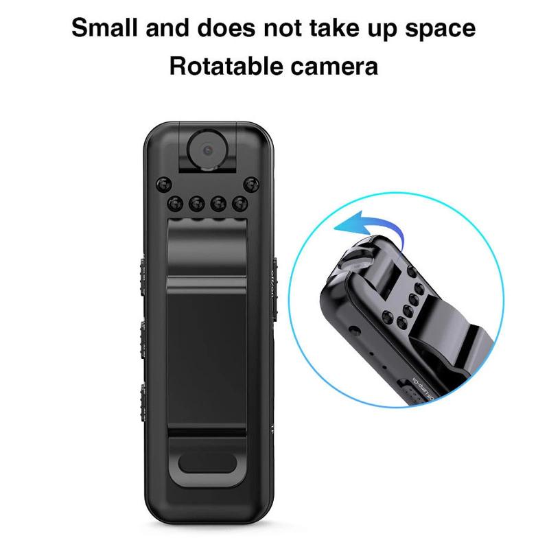 Portable Pen-style Camera, 1080P HD Video Recorder, 180-degree Rotating Night Vision Body Camera