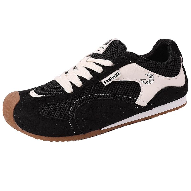 Retro lightweight thick-soled inner height-increasing running shoes women's summer new round head versatile shoes tide