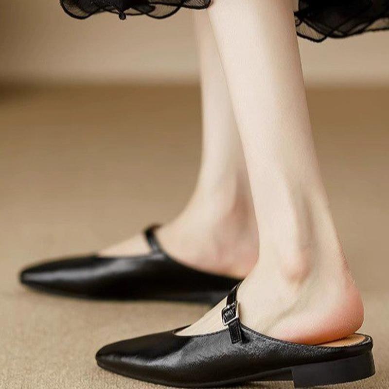 

Уютные женские шлепанцы с ремешком на пятке, летняя обувь, дизайнерские женские сандалии для ходьбы, тренд 2025, брендовые элегантные женские туфли 39 чёрный