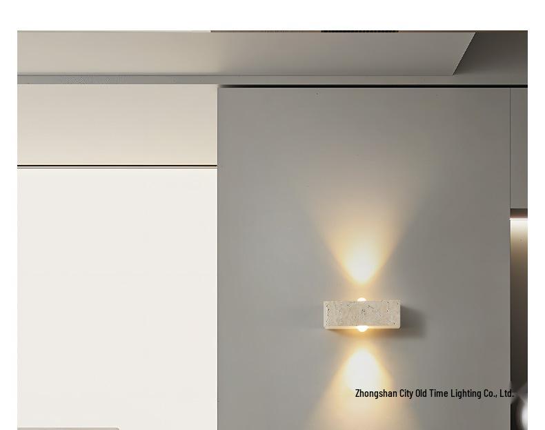 Yellow Dongshi Stone Wall Lamp: Up/Down Villa, Hotel, Bedroom Mood Spotlight