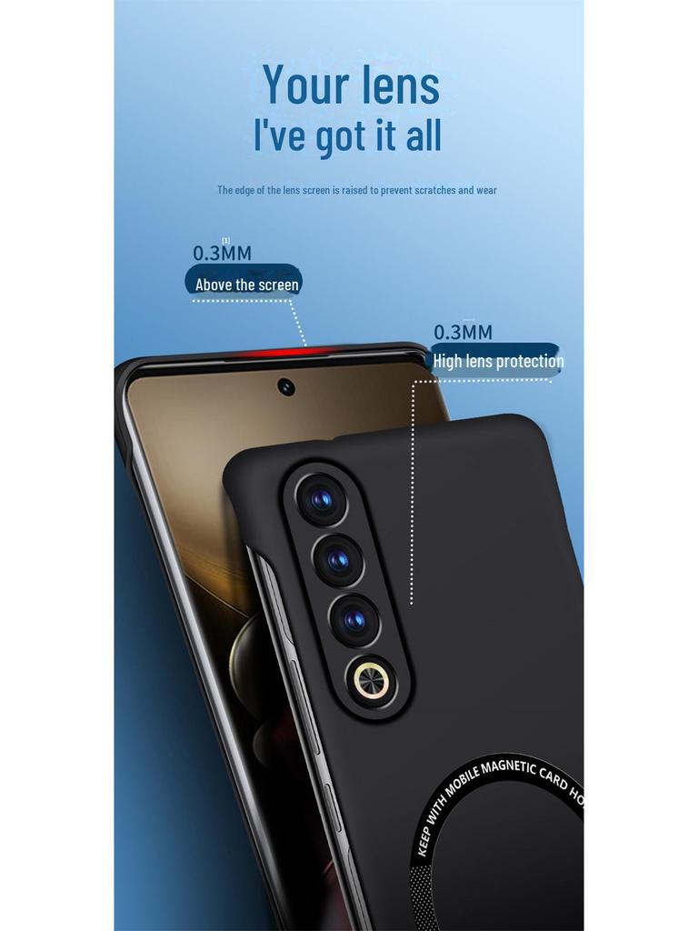 Magnetic Borderless Frosted Case for Meizu 21/21Pro - Heat Dissipation & Anti-Fall Protection
