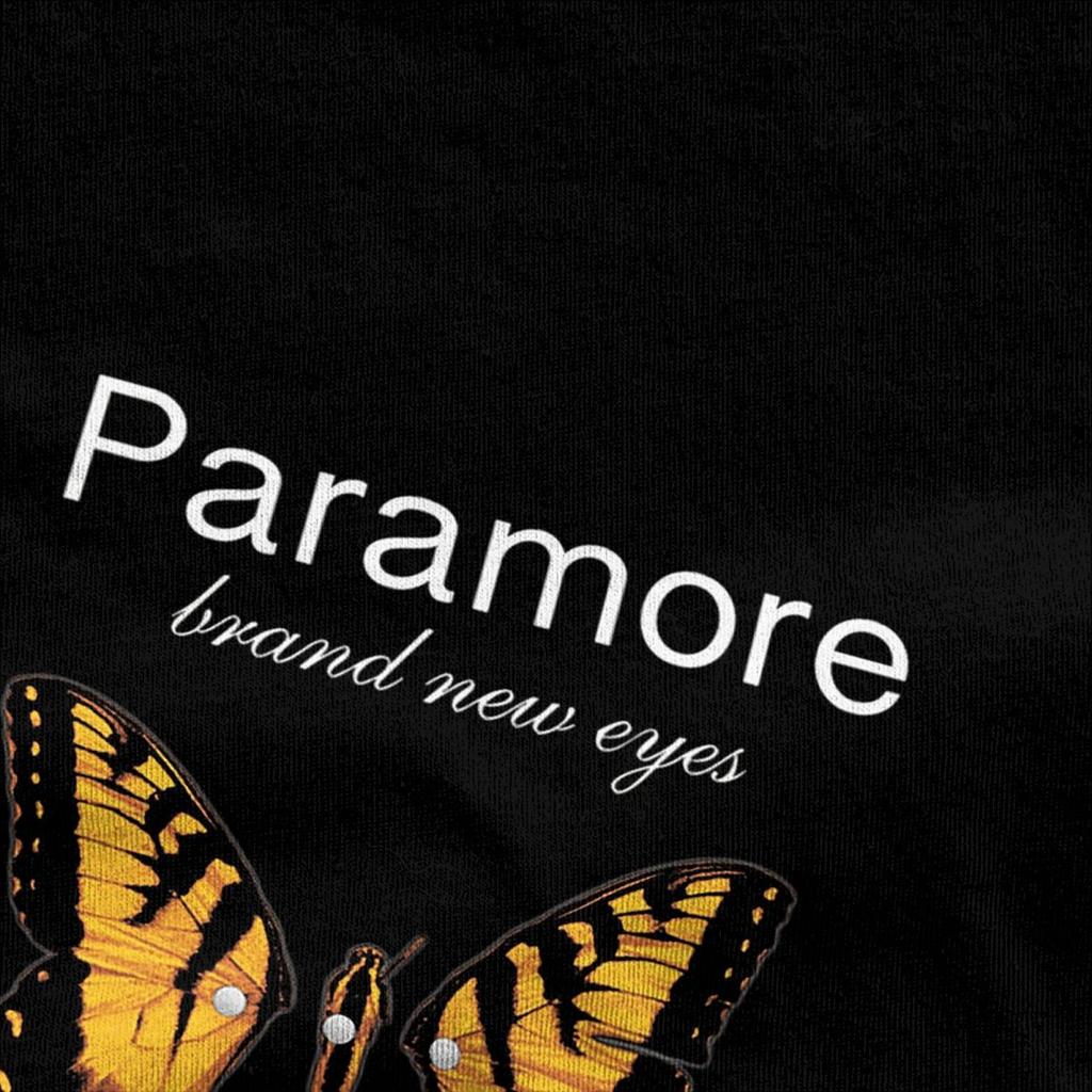 Men Women's Paramore Butterfly Logo Shirt Outfits Vintage Cotton T Shirts Tee Clothing Printed