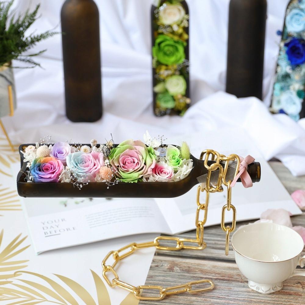 Wine Holder Stand Bottle Alcohol Gold Chain Stylish Gift