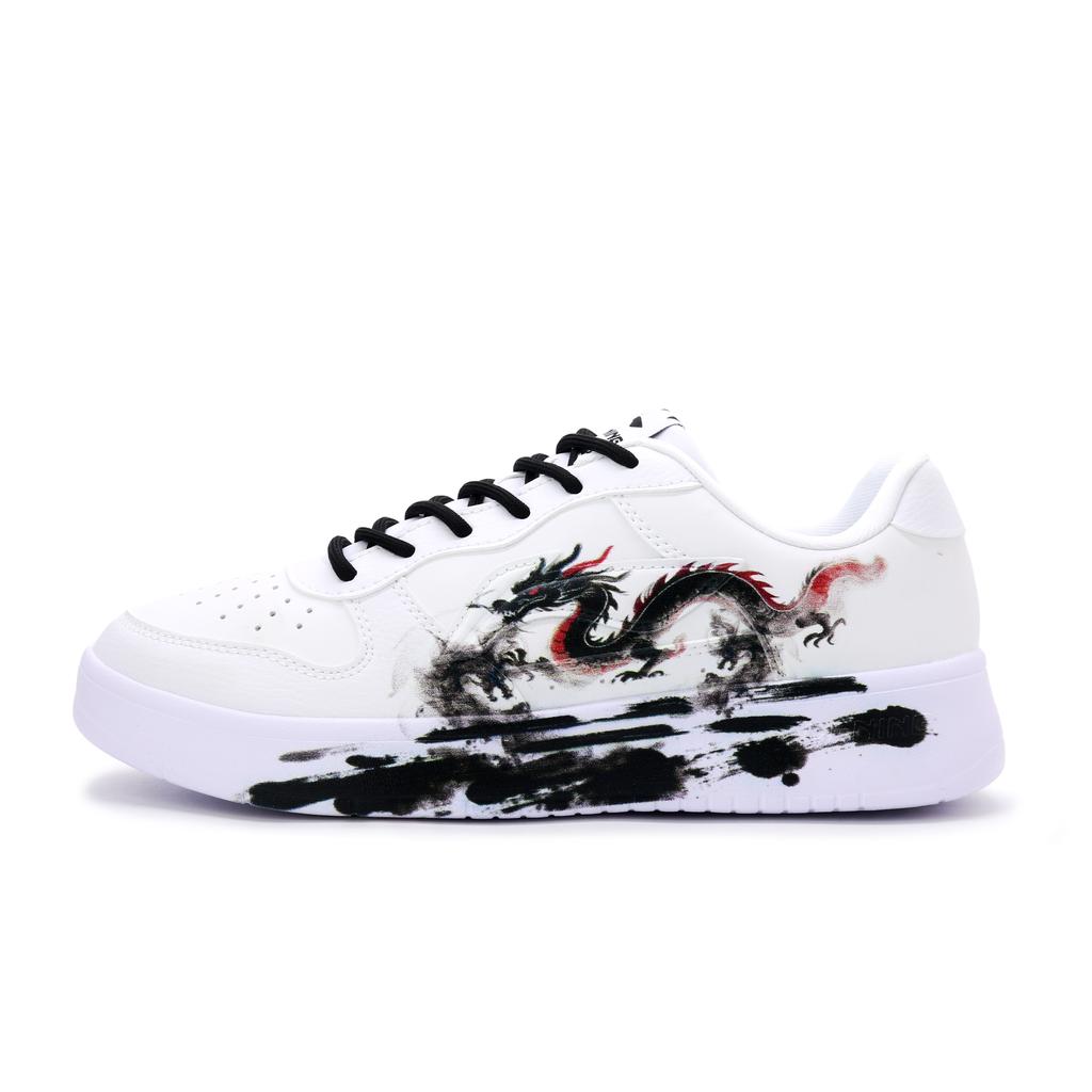 Li Ning Floating Boat Skateboard Shoes Unisex Low Top Black/White/Red AGCS419-1(Team1561-)