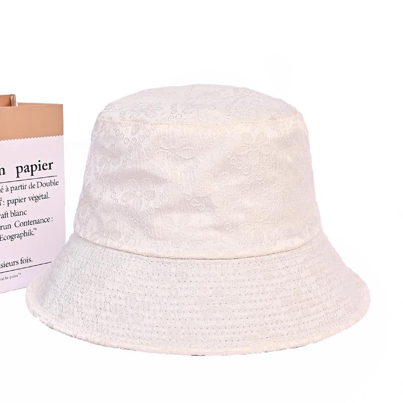 

Korean Printed Embroidered Fisherman Hat Spring and Autumn New Beautiful Hat for Women Casual Versatile Basin Hat Showing Face Small Bucket Hat One Size