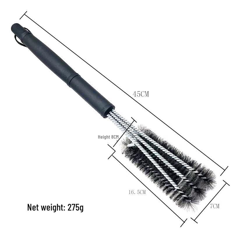 Three-Head Stainless Steel BBQ Cleaning Brush (3-Pack)