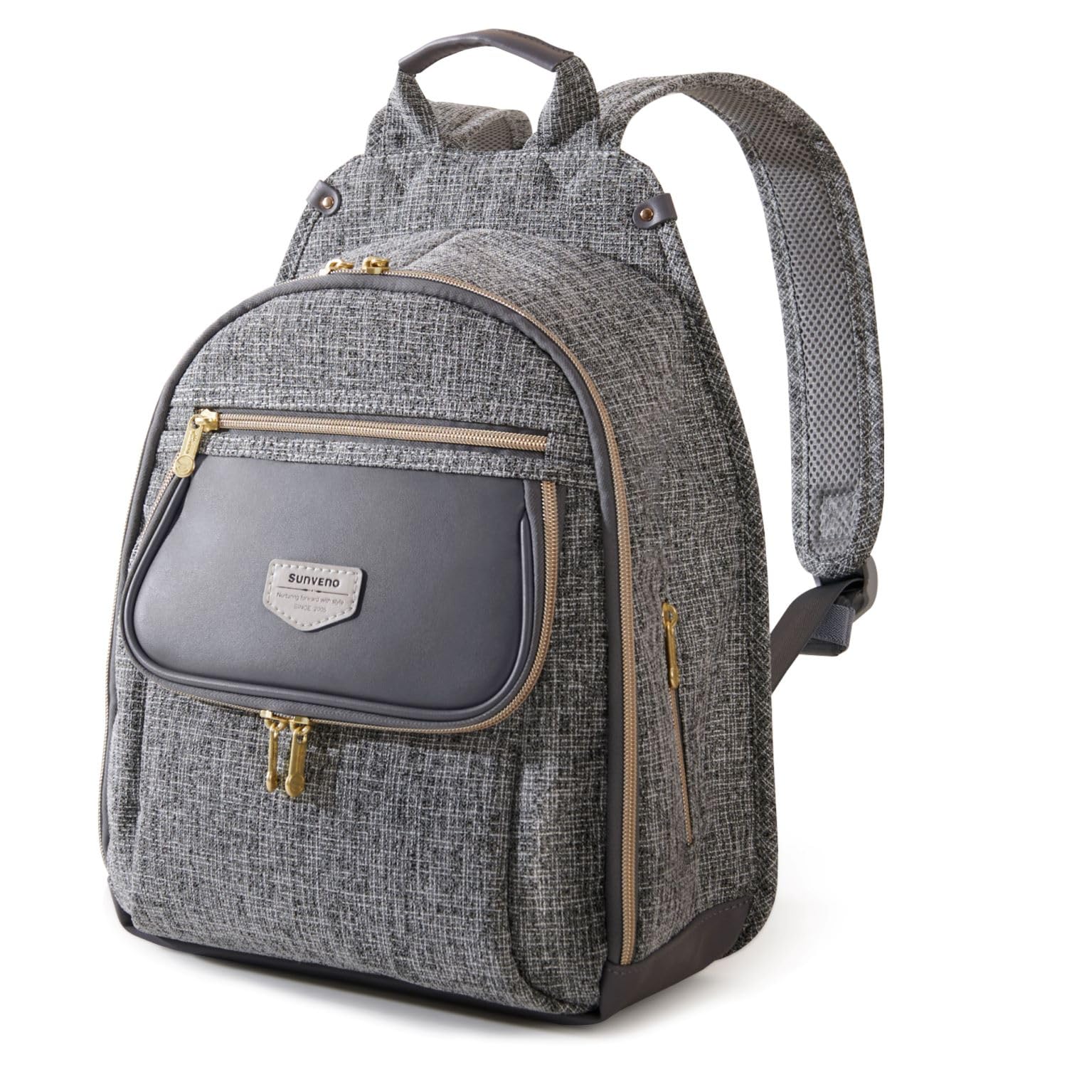 

SUNVENO Mini Пеленальная сумка Многофункциональная детская сумка с утепленной водонепроницаемой ручкой для путешествий Серый рюкзак, карман, сумка, (Конопляно-серый), Маленький,