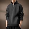 Men's Retro Heavyweight Half-Zip Stand Collar Plus Size Velvet Hoodie