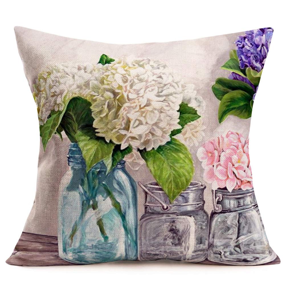 Flowerpot Lavender Print Pillowcase Living Room Sofa Cushion Cover Home Decor Throw  40x40