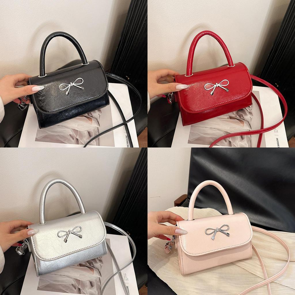 Butterfly Knot Trendy Handbag Small Pu Shoulder Crossbody For Casual Outings