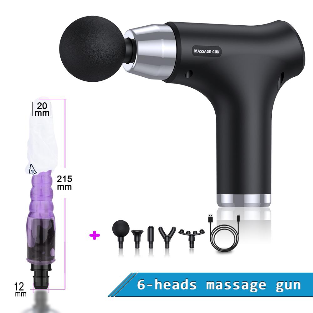 LCD Fascial Massage Gun Touch Electric 6-speed Fitness Relaxation for Back Neck Arm Deep Massage Strike Suitable for Women