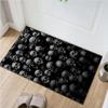1pc Black Skull Head Pattern Floor Mat,Area Rugs For Living Room Bedroom Dorm Room,Non Skid Backing Doormat Floor Mat Ultra-Soft Throw Rugs