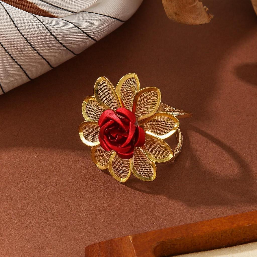 Retro Französische Kamelienblüten Schal Schnalle - Handgefertigtes High-End Modeaccessoire